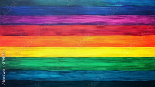 A Pattern with horizontal Stripes in Rainbow Colors. Perfect for colorful Wallpapers and Posters.