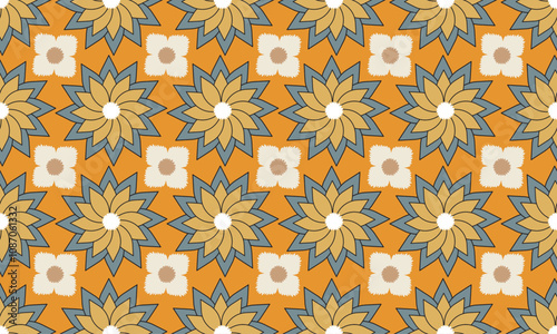 The fabric patterns seamless vector pattern, beautifully arranged floral