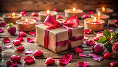 Valentine's Day Gift Package with Heart Tag, Romantic Surprise, Gift Box, Love, Celebration, Gifts for Her, Gifts for Him, Sweetheart, Special Occasion, Valentine's Decor, Heartfelt Message