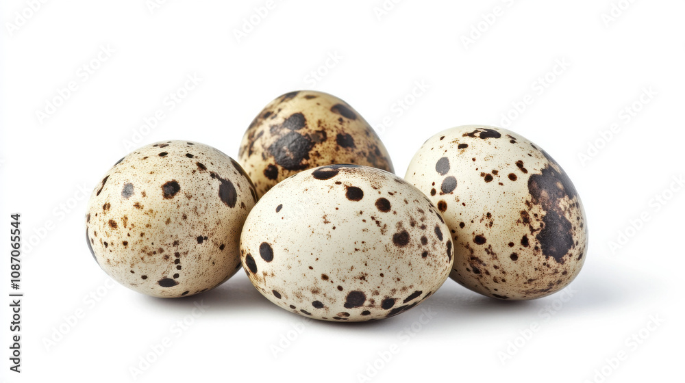 Quail eggs isolated on white background with clipping path, Quail eggs isolated on white background with clipping path,
