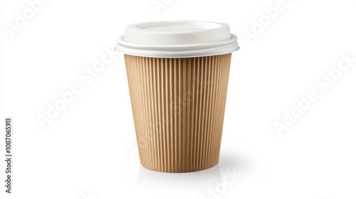 Wallpaper Mural Blank take away kraft coffee cup isolated on white background, Torontodigital.ca