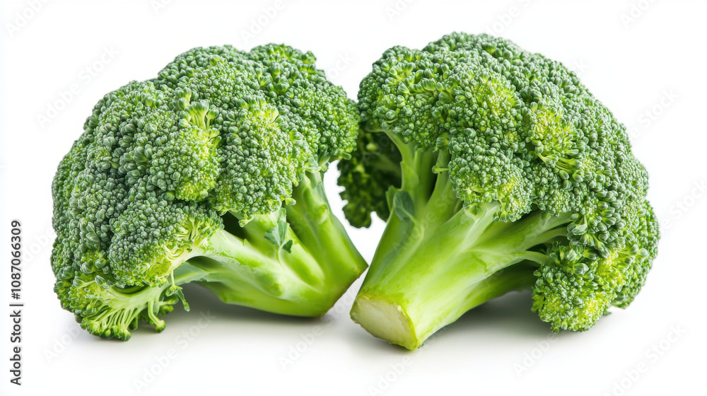 Broccoli isolated on white background with clipping path, Broccoli isolated on white background with clipping path,