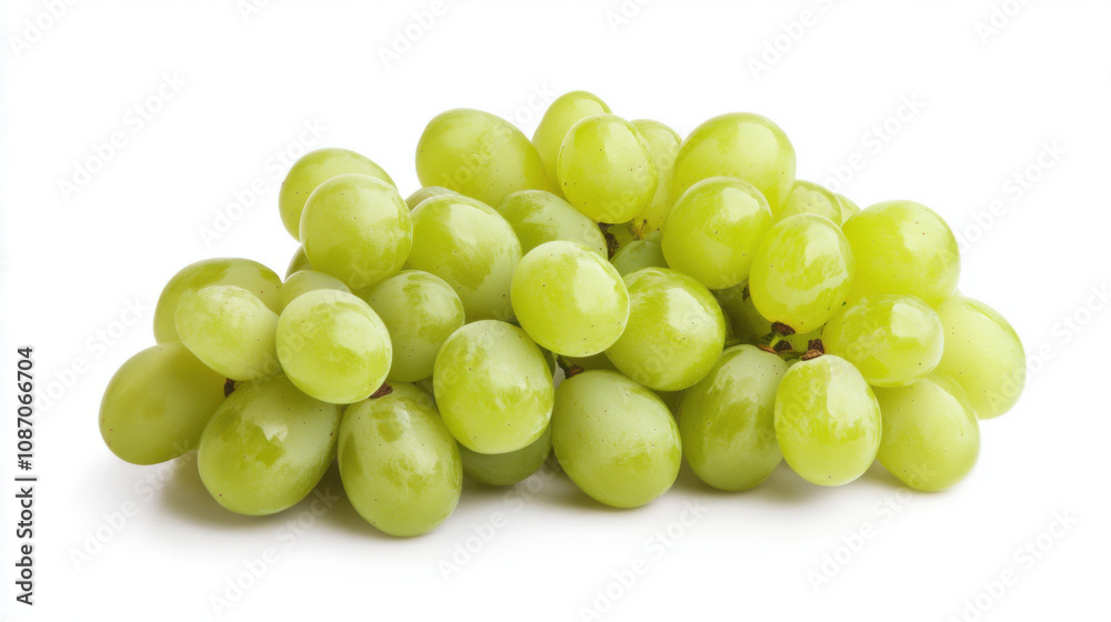 Green grape isolated on white background, Green grape isolated on white background,
