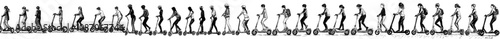 Silhouettes set with modern silhouette design, isolated on a white background