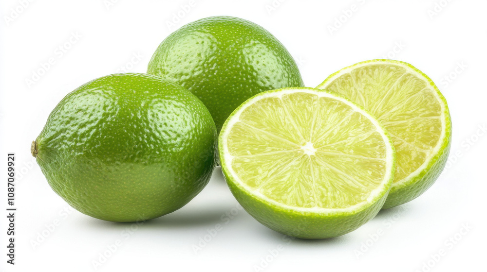 Lime citrus fruit isolated on white background Lime citrus fruit isolated on white background