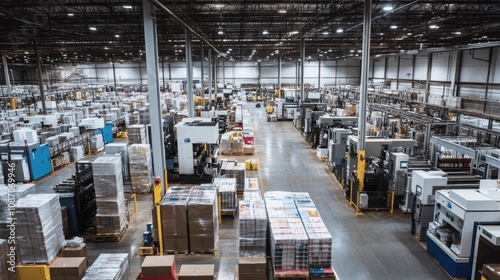 Obraz na płótnie Industrial Printing and Packaging Facility w salonie