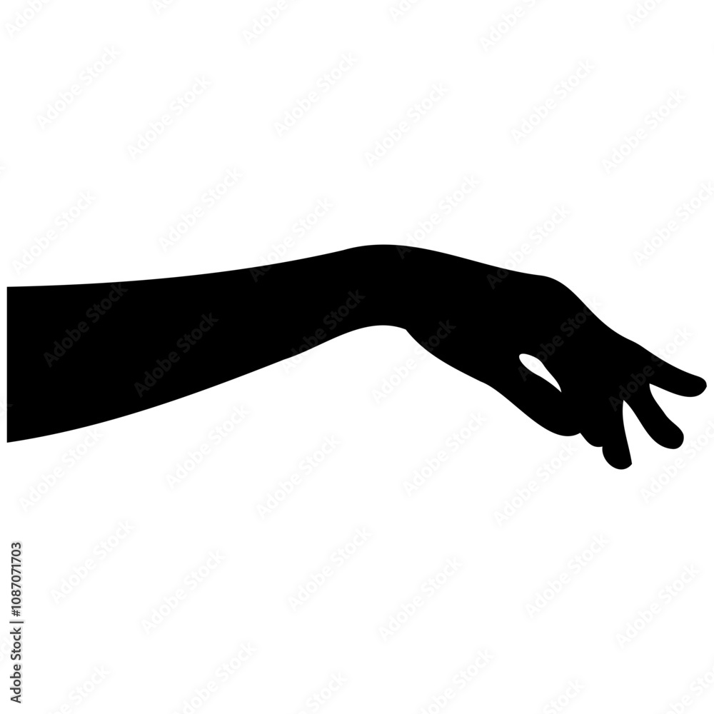 Collection of hands silhouettes. Vector collection set of hand gestures. Human hand movement illustrations in black. Collection of hands silhouettes. Vector collection set of hand gestures. Human hand movement illustrations in black.