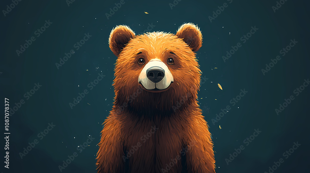 smiling bear, 2d vector art style,cartoon stylized, vibrant colors, smiling bear, 2d vector art style,cartoon stylized, vibrant colors,