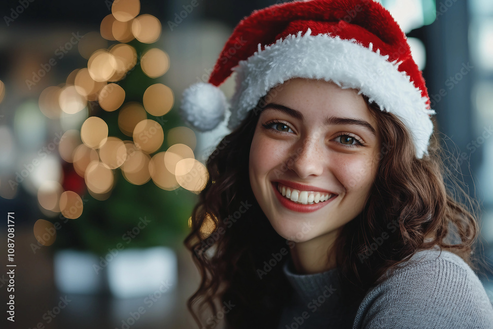 Ai generated photo of happy employee celebrate the holiday in the workplace Ai generated photo of happy employee celebrate the holiday in the workplace