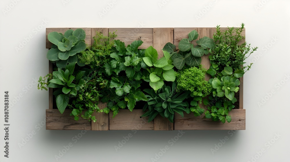 Flourishing Botanical Wall Planter with Reclaimed Wood Frame and Varied Greenery Trailing Vines Lush Foliage Textural Contrasts Contemporary Minimalist Decor Flourishing Botanical Wall Planter with Reclaimed Wood Frame and Varied Greenery Trailing Vines Lush Foliage Textural Contrasts Contemporary Minimalist Decor