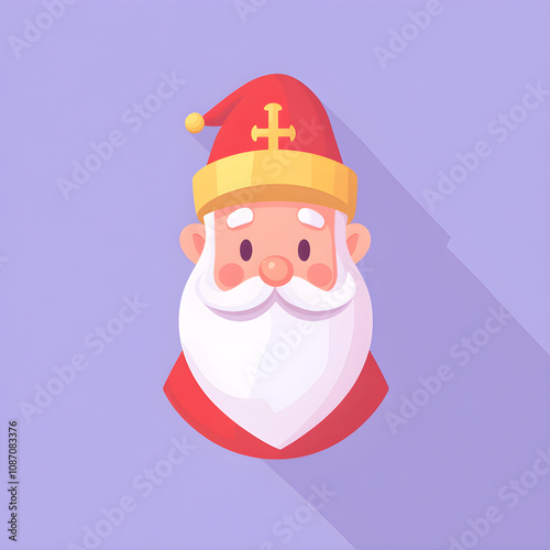 Sinterklaas, Dutch Saint Nicholas day in Netherlands Amsterdam and Belgium. Greeting card for holland holiday. Celebration concept for children european party in Saint Nicolas day five december