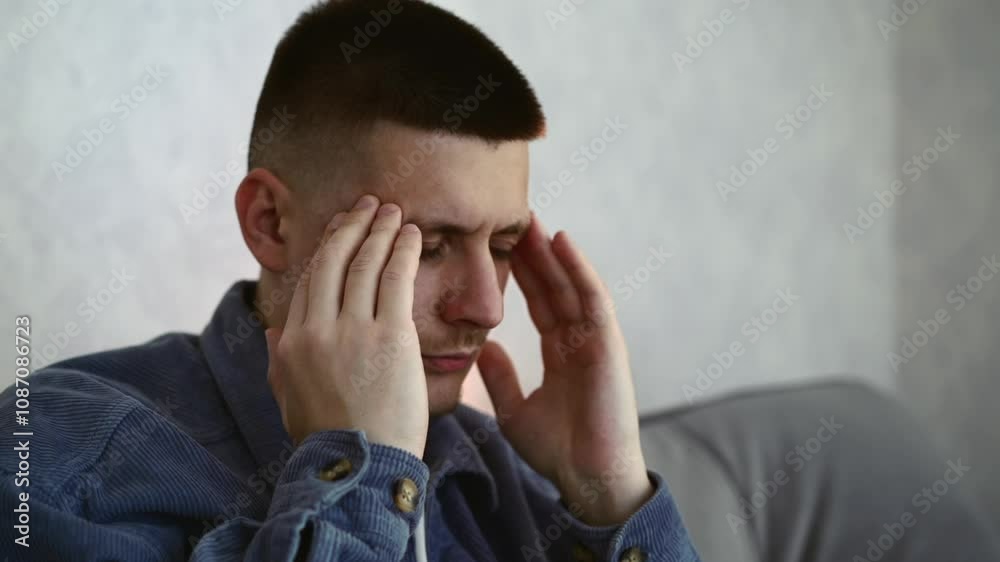Headache from stress and fatigue.
An office worker has a severe migraine.
A man massages the weights with his hands.
Stress at work. Headache from stress and fatigue.
An office worker has a severe migraine.
A man massages the weights with his hands.
Stress at work.