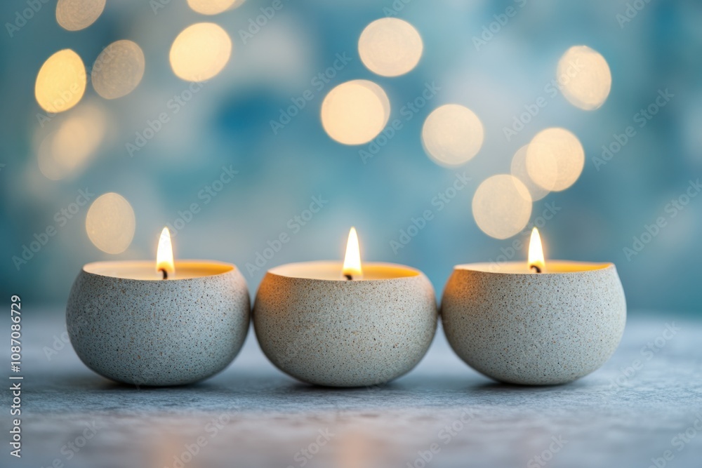 Tranquil Candles with Soft Warm Glow Tranquil Candles with Soft Warm Glow