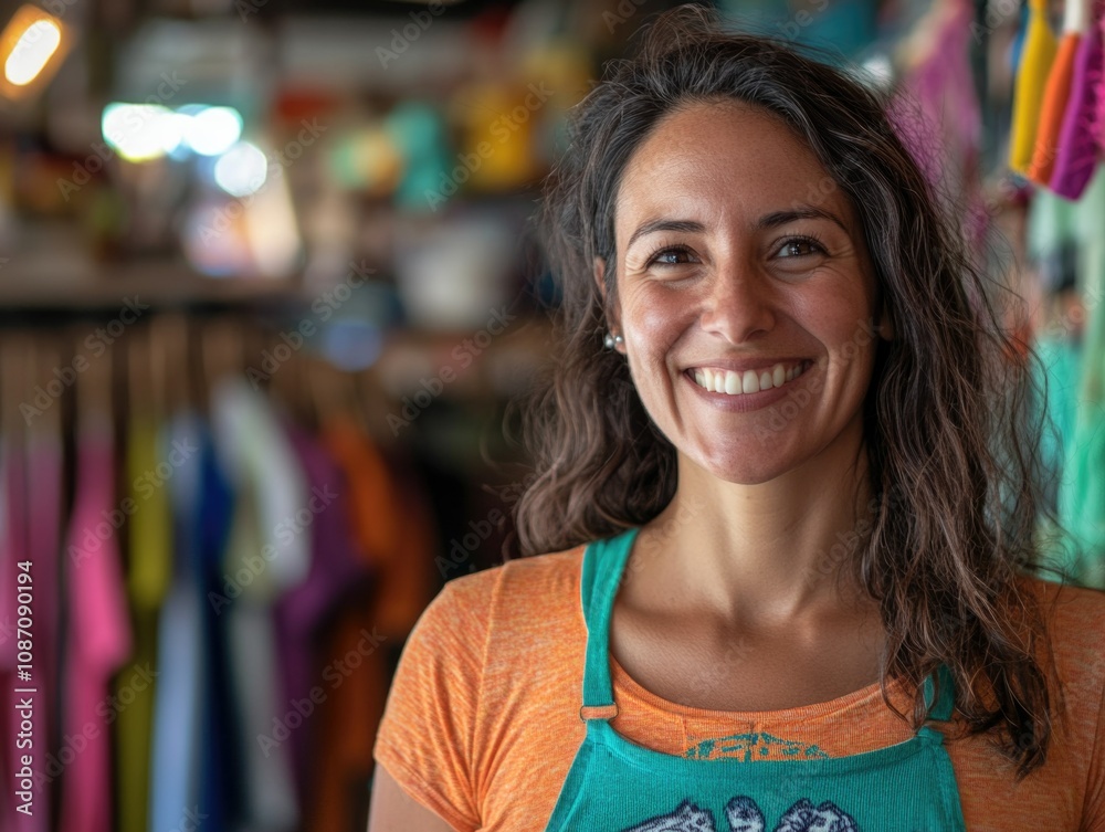 Crafty Store Owner with Big Smile Crafty Store Owner with Big Smile