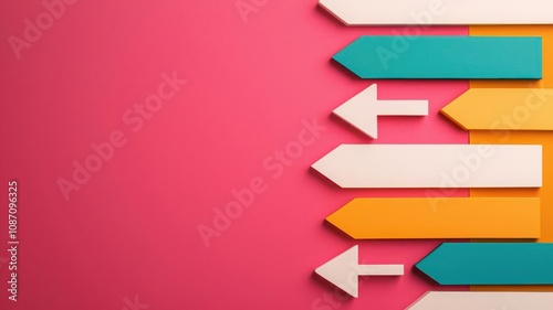 business planning budget roadmap concept. Colorcoded roadmap with arrows representing budget flow and allocation, business roadmap, organized execution