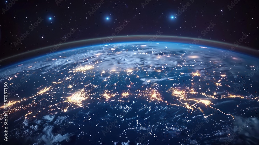 Earth at Night from Space: A View of City Lights Earth at Night from Space: A View of City Lights