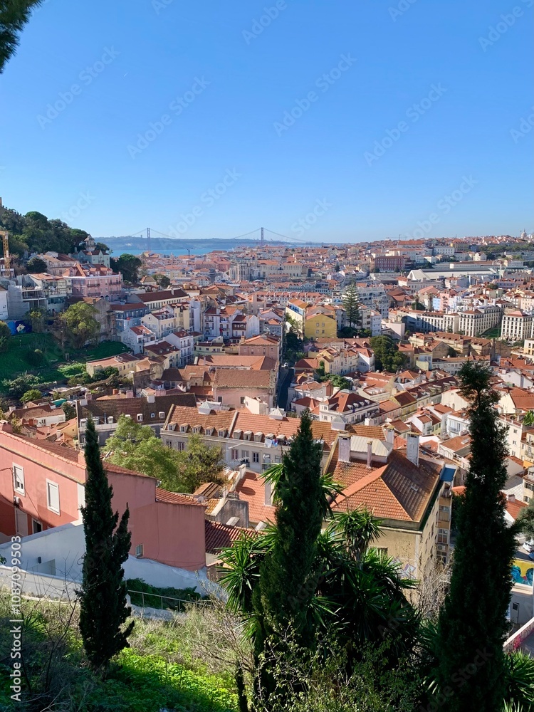 Fototapeta premium Vue panoramique de Lisbonne au Portugal