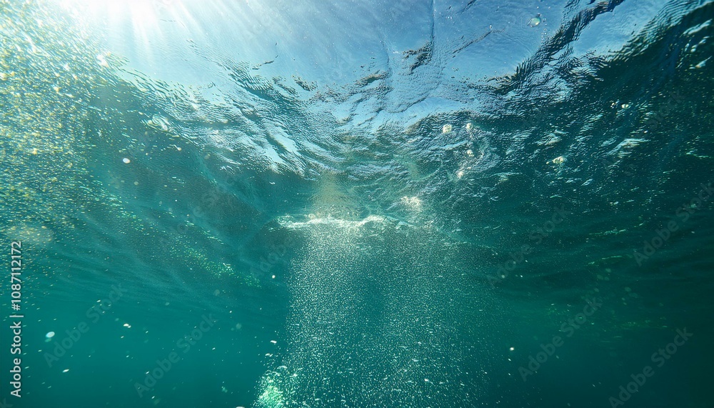 Fototapeta premium Feel the weightlessness in the depths of the sea. 