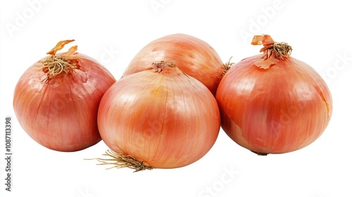 Wallpaper Mural Fresh red onions displayed with a clean white background, showcasing their smooth skins and distinct reddish hue, highlighting their natural shine and texture. Torontodigital.ca