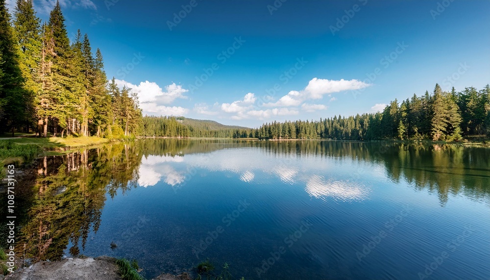Fototapeta premium Explore hidden gems along scenic lake trails. 