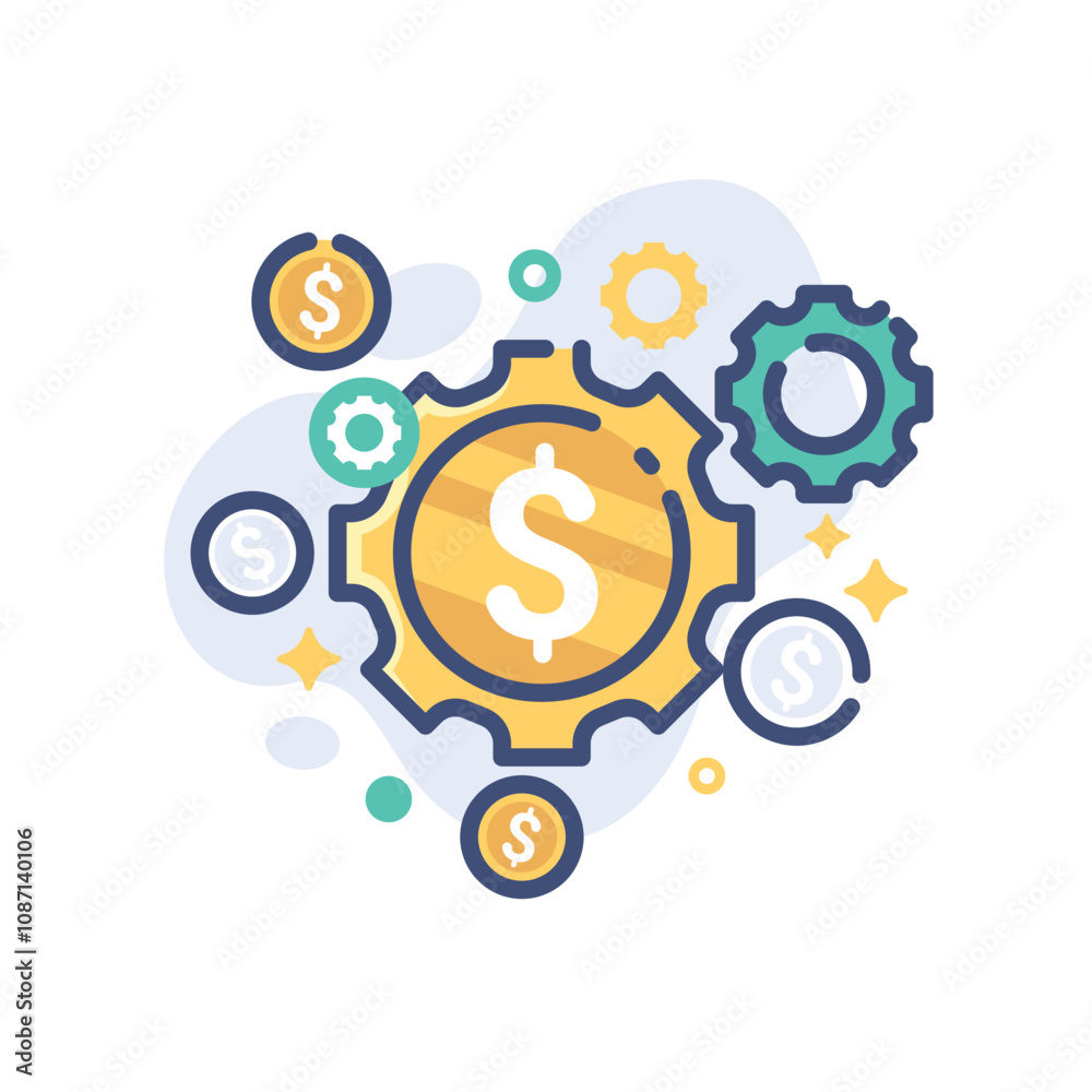 Asset Management - modern single vector line icon Asset Management - modern single vector line icon