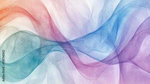 Abstract wave of soft pastel colors blending seamlessly