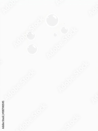 Soap foam with bubbles vector illustration in white color, skincare, bath