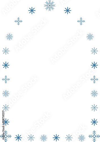 arch winter snowflake frame