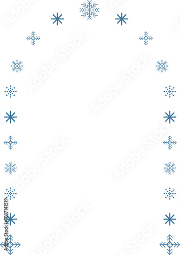 arch winter snowflake frame