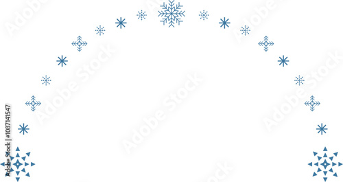 arch winter snowflake frame