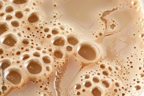 Photo of Iced Vanilla Chai Latte coffee beverage. Food photo for backdrops or recipes photo