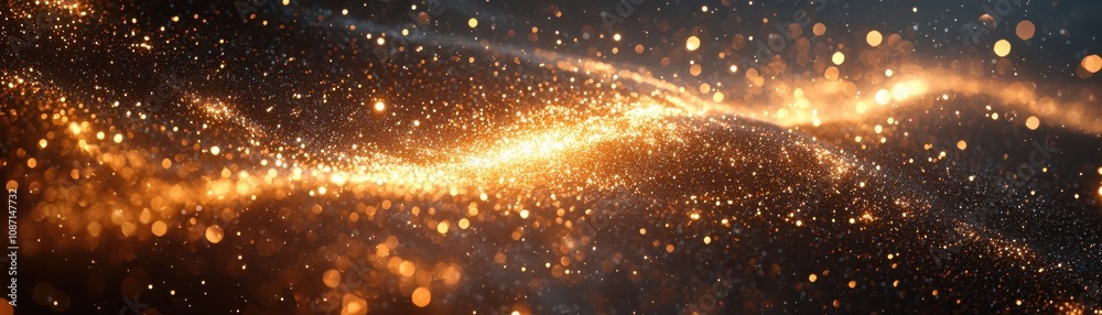 Golden lights illuminating spar close-up view abstract photography dark background sparkling concept for visual impact Golden lights illuminating spar close-up view abstract photography dark background sparkling concept for visual impact