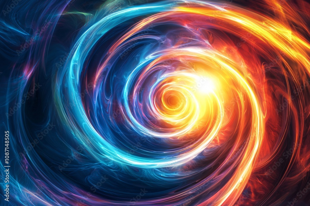 Vivid Cosmic Swirl: A Dance of Light and Color in the Universe Vivid Cosmic Swirl: A Dance of Light and Color in the Universe