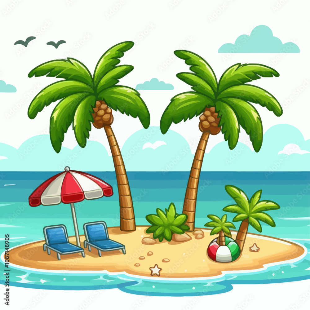 Fototapeta premium summer beach scene