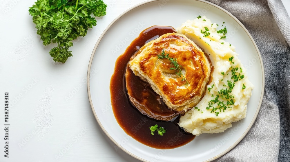 Savory Meat Pie with Mashed Potatoes and Gravy Savory Meat Pie with Mashed Potatoes and Gravy