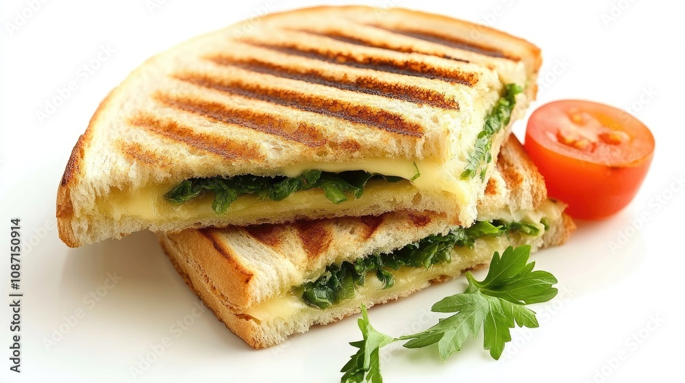 Delicious Grilled Cheese Sandwich with Fresh Greens Delicious Grilled Cheese Sandwich with Fresh Greens