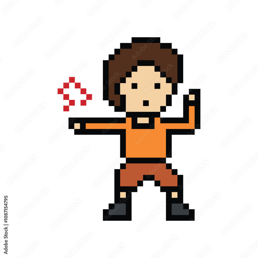 Cute cartoon pixel character cute man exercises training aerobic dance lifestyle music decoration life style 8 bit male boy dance with music game fitness isolated PNG vector. Cute cartoon pixel character cute man exercises training aerobic dance lifestyle music decoration life style 8 bit male boy dance with music game fitness isolated PNG vector.