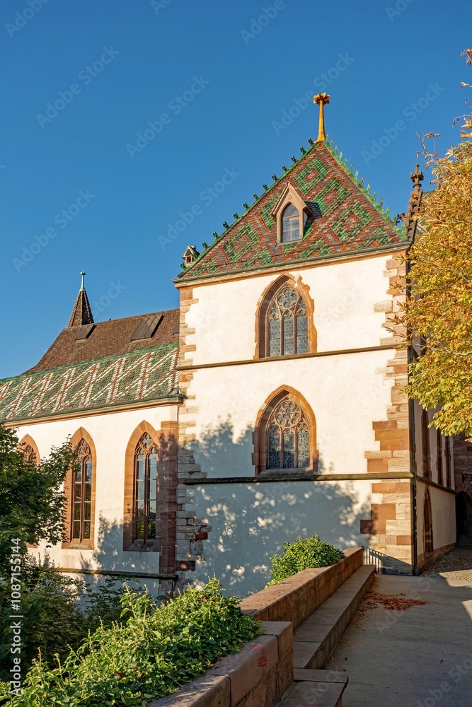 Kirche in der Altstadt von Basel in der Schweiz