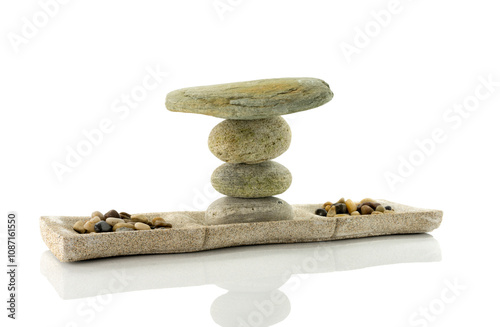 plate with stones in balance