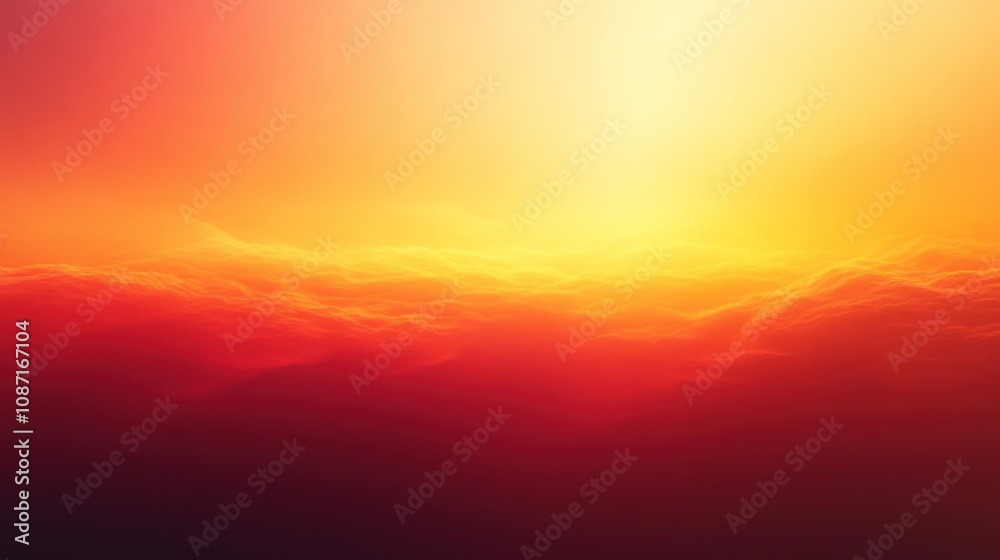 Abstract fiery sunset over a sea of clouds Abstract fiery sunset over a sea of clouds