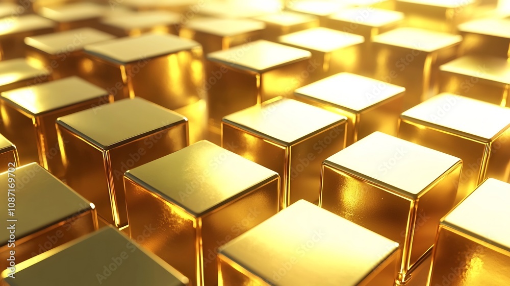 Captivating Digital Graphic of a Blockchain with Golden Hour Lighting and Branding Space Captivating Digital Graphic of a Blockchain with Golden Hour Lighting and Branding Space
