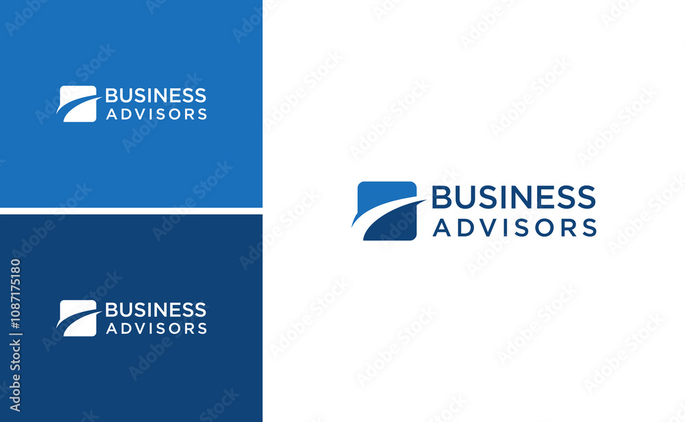 business advisor logo. financial solution with pathway design vector business advisor logo. financial solution with pathway design vector