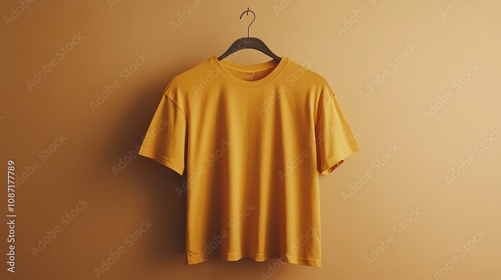 Mustard Yellow T-Shirt Mockup Mustard Yellow T-Shirt Mockup