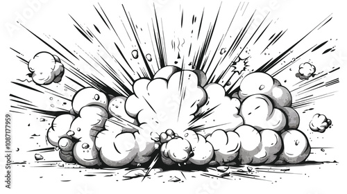 Comic Book Explosion Vector Illustration