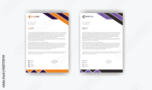 Modern corporate letterhead template design. Creative and Professional business letterhead design template.
