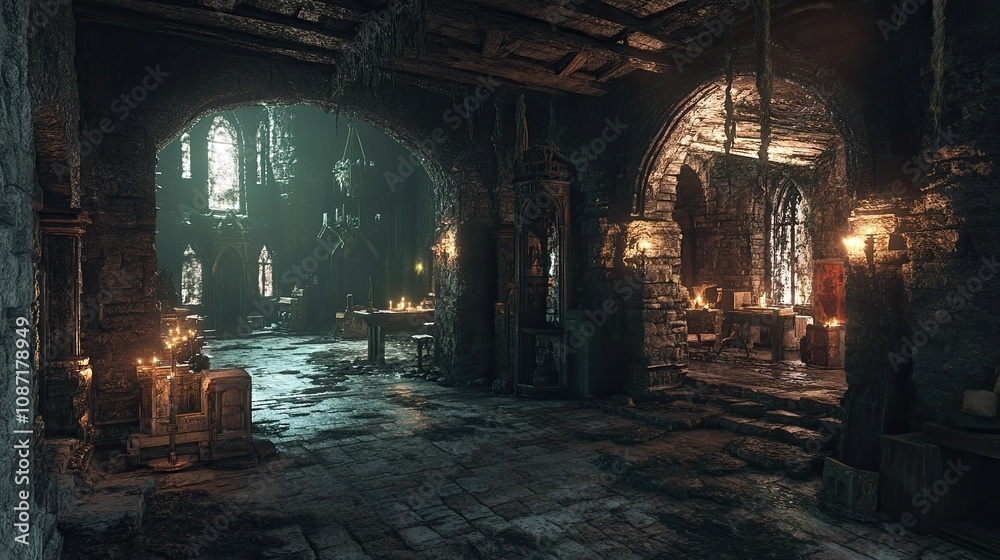 Burning Village Interior 