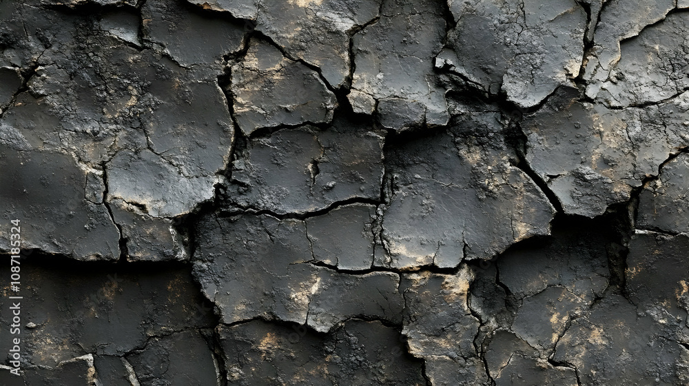 Cracked Black and Gold Texture Background Cracked Black and Gold Texture Background