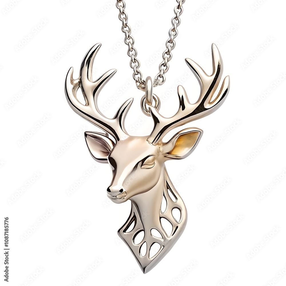 Naklejka premium deer head isolated