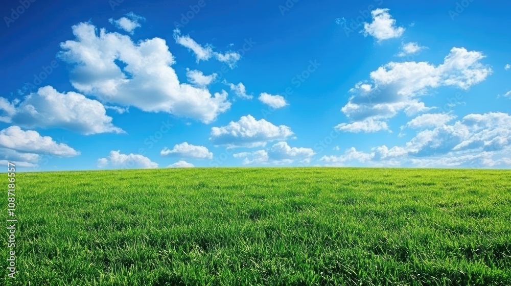 Vibrant spring field under a bright blue sky with fluffy clouds creates a stunning landscape. This spring field offers a picturesque scene with ample copy space for design use. Vibrant spring field under a bright blue sky with fluffy clouds creates a stunning landscape. This spring field offers a picturesque scene with ample copy space for design use.