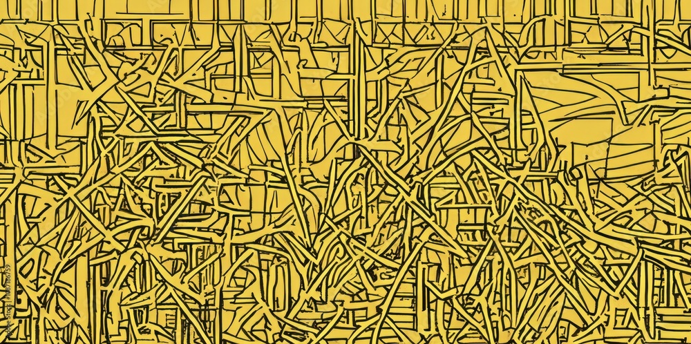 Abstract yellow geometric pattern with intersecting lines Abstract yellow geometric pattern with intersecting lines